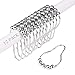 Wimaha Rustproof Shower Curtain Rings Hooks, Stainless Steel Heavy Duty Roller Decorative Shower Hooks for Bathroom Rods Curtains Liners, Polished Chrome, Set of 12
