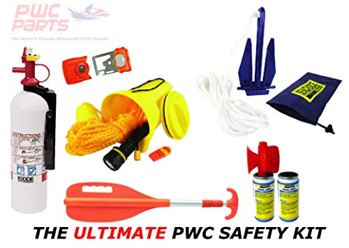 PWC Parts Ultimate Safety Kit for All Personal Watercraft SeaDoo Yamaha Kawasaki Honda Polaris GTX GTI RXP-X RXT-X GTR EX Spark FX VX Cruiser Sport Deluxe Limited XLT GP-R 1200 1300 800 XL GP1800 VXR
