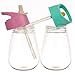 Every Loft Clear Cup Water Bottle Flip Straw Cup for Kids & Toddlers | BPA-Free Dishwasher-Safe, Spill-Proof, Unbreakable, Reusable Clear Sports Cup for Drinking 16 oz Pack of 2