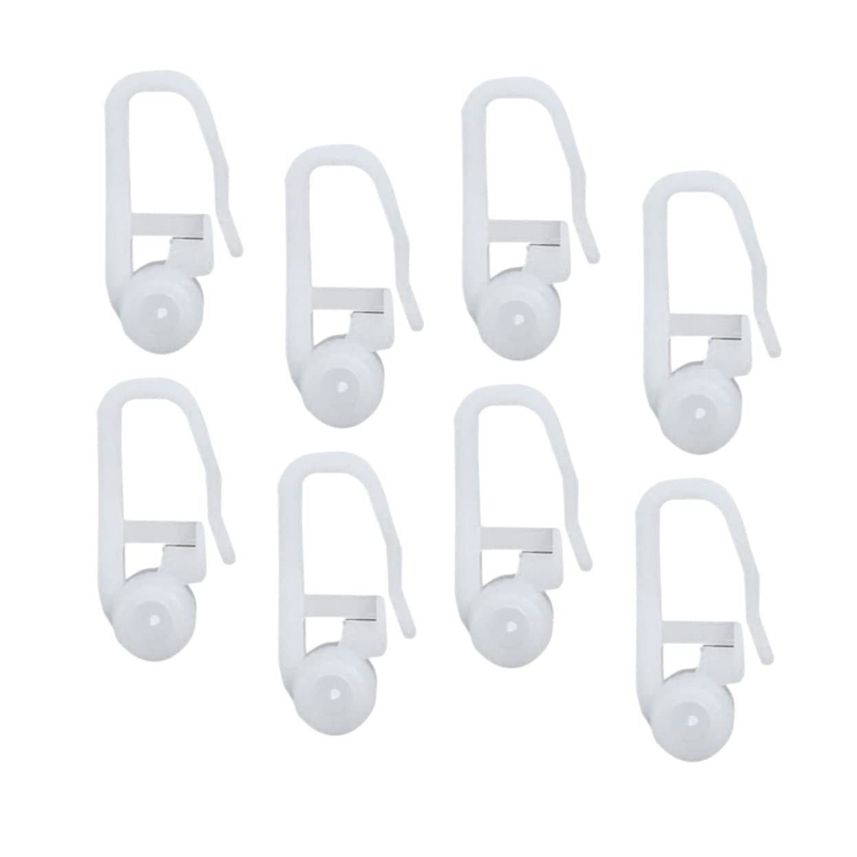 Ciieeo 50pcs Bed Curtain Special Hooks Curtain Hanging Rings for Roller Blind Easy Install Sliding Hooks with Ball Track for Bedroom Bathroom