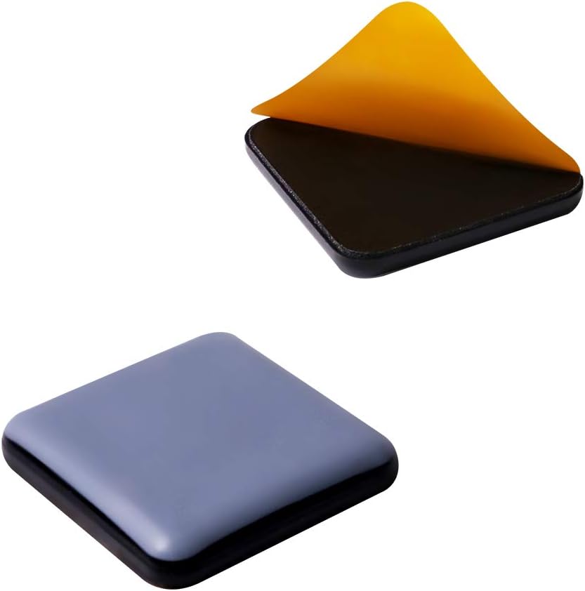 Furniture Sliders For Carpet And Hardwood Floors Adhesive Furniture Glides Self-Stick Furniture Sliders pads (square40mm, 8) - Image 3