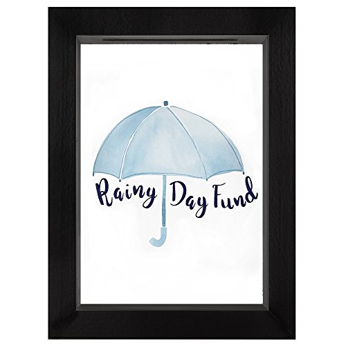 Americanflat Rainy Day Fund Decorative Shadow Box Frame, Glass Sized 5x7 Inches