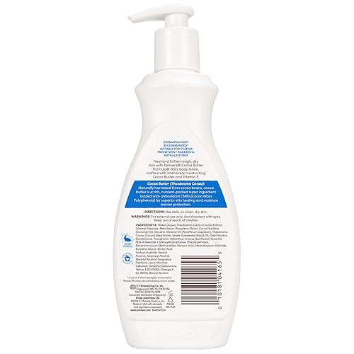 PALMER’S COCOA BUTTER FORMULA DAILY SKIN THERAPY COCOA BUTTER BODY LOTION FOR DRY SKIN, HAND & BODY MOISTURIZER, PUMP BOTTLE, 13.5 OZ (PACK OF 1)