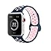 AdMaster for Apple Watch Bands 42mm,Soft Silicone Replacement Wristband for iWatch Apple Watch Series 1/2/3 - M/L Midnight blue/Vintage rose