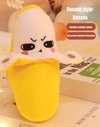 Interactive Sensor Music Doll, Children's Body-Sensing Plush Toy with Piano and Fruit Metronome Sounds, Educational Musical Gift for Boys and Girls (Banana)