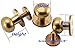 Happy E-life 20 Pcs Head Button Brass Stud Screwback Screw Back Spots DIY for Purse Handbag(7mm)