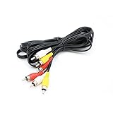 Pasow 3 RCA Cable Audio Video Composite Male to Male DVD Cable (10 Feet)