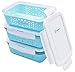 Premium Glass Food Prep Storage Containers Tupperware - Glass Food Storage Containers with Lids - 3 Piece Lunch Containers