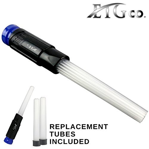 ETG Vacuum Pro Dusty Brush Tubes Attachment 2018 - Dust Brush, Vacuum Tubes, Attachment Dust Remover, Cleaning Tool for Vents, Keyboards, Drawers, Car, Tools, Replacement Included ETG Vacuum Pro Dusty Brush Tubes Attachment 2018 - Dust Brush, Vacuum Tubes, Attachment Dust Remover, Cleaning Tool for Vents, Keyboards, Drawers, Car, Tools, Replacement Included