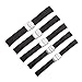 Ullchro Silicone Watch Strap Replacement Rubber Watch Band Waterproof Stripe Pattern - 16mm, 18mm, 20mm, 22mm, 24mm Watch Bracelet with Stainless Steel Deployment Buckle (20mm, Black)