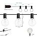 SUNSGNE 100Ft Patio String Lights Waterproof G40 Outdoor String Lights with 105 Clear Edison Bulbs, Globe Bulb Lights for Indoor Outdoor Commercial Decor, E12 Base, Black Wire