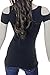Bling Rhinestone Fleur De Lis Cold Shoulder Peekaboo Short Sleeve New Top