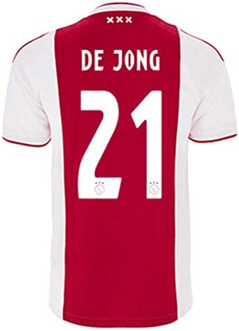 LISIMKE Soccer Team Ajax Home Frenkie de Jong#21 Mens Replica&Shorts Kid Youth Replica Jersey Kit
