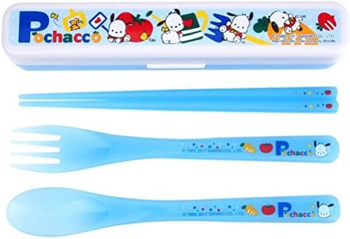 7.3" Pochacco ABS-resin BPA FREE Cutlery Set Fork Spoon Chopsticks with Case