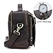 Tiding Handmade Vintage Men's Leather Small Messenger Bags Crossbody Satchel Shoulder Handbag School Travel Work Bag (Brown)