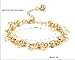 Opk Jewelry 18k Gold Plated Adjustable Women's Bracelets Beads Chain Wristband Wedding Bride Jewelry