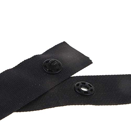50 Yard Resin Snap Tape fit for Duvet Garment Cushion Covers Strap Fix (Black)
