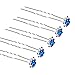 40pcs Bridal Wedding Crystall Hair Pins Blue Rose Hair Pin Bridal Prom Clips with 2 Storage Bags Rose U-shaped Design Collection Crystal Hair Pins Clips (Blue)