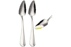 2 Pcs Stainless Steel Grapefruit Spoon Scraping Spoon Dessert Spoons for, Kiwi, Papaya, Orange
