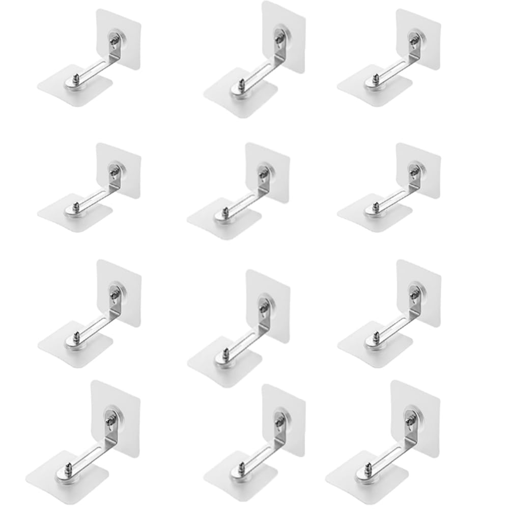 12Pcs Furniture Wall Anchor no Drill The Wall Install Anti tip Furniture with kit Baby proofing Gear fix The Shelf to The Wall to Prevent Furniture Falling for Child Safety