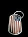 American Flag USA Dog Tags July 4th Stainless Steel Necklace Key Ring (USA)