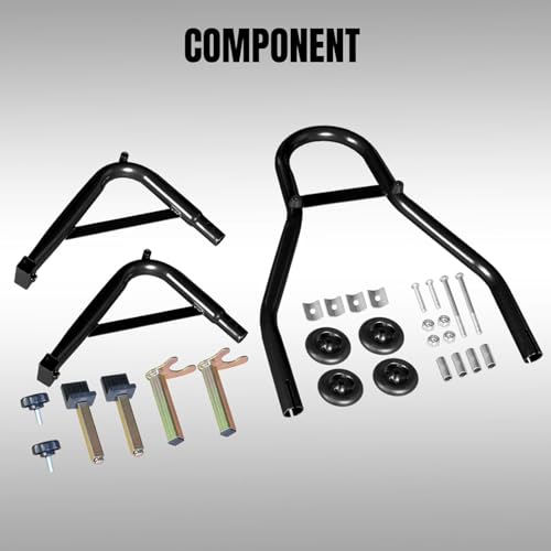 L&E HELEE Motorcycle Stands, 500KG Capacity Front Rear Wheels Lift Combo with U L Adjustable Swingarm Spool, Heavy Duty Paddock Stands for BMW Suzuki Yamaha Honda Kawasaki, Black