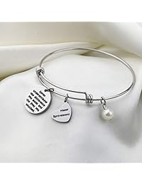 Pulsera de jubilación AKTAP con texto en inglés «Happy Retirement Bracelet Never Underestimate The Different You Made and The Lives You Touched Inspirational Quotes Best Retirement Gifts for Women».