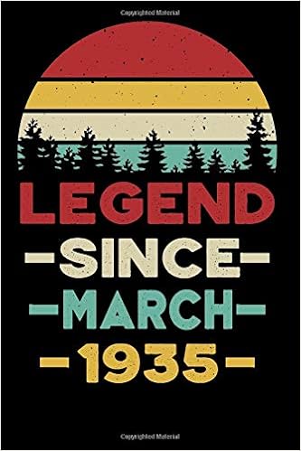 Amazon Com Legend Since March 1935 Notebook 85 Years Old 85th Birthday Gift Ideas For Grandma Grandpa Unique Birthday Present Ideas For 85 Years Old Him Her Grandparents Who Have Everything 9798613749003