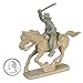 Civil War Charging Cavalry Plastic Army Men: GRAY Set of 6 54mm Figures and 6 Horses - 1:32 scale