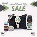 NV Originals Essential Oil Single Wrap Around Leather Bracelet Set (includes 2 bands, 2 faces, 12 pads, and 10ml Peppermint Essential Oil) - Anxiety Bracelet - Yoga Bracelet - Makes A Unique Gift!