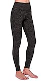 Daisity Women's Yoga Pants - Gym Activewear Slim Spandex Tights - Hidden Pocket Color Black Grey Size M
