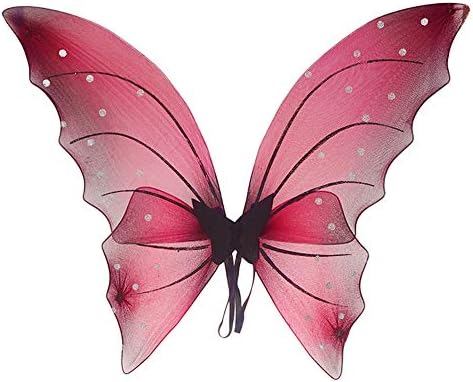 LDGHL Girls Butterfly Wing Performance Props Party Masquerade Back Decoration Halloween Carnival Costume Red