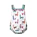 Lamuusaa Newborn Infant Toddler Baby Girls Colourful Alpaca Pattern Tank Tops Summer Bodysuit Romper Jumpsuit (70/0-6M, Multicoloured)