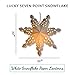 Paper Snowflake Lantern Decoration (Winter White 7-Point Snowflake Luminary) - Perfect for Winter Weddings, Christmas Holiday, Frozen Birthday Party & Home Decor