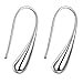 BOHG Jewelry Womens 925 Sterling Silver Plated Teardrop Bracelet Ring Earrings Pendant Necklace 4pcs Set
