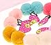 RufnTop Handmade Seamless Elastic Hair Ties, Ponytail Holder, PomPom, Cat Toy(MIX POM 12 PCS)
