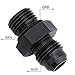 EVIL ENERGY 8AN Flare to 8AN ORB Male Fuel Rail Adapter Fitting Black 2PCS
