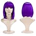 H&N Hair Purple Wigs for Women with Bangs 13