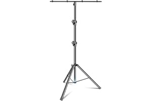 GZGDLJQ DJ Light Stand, T-Bar Tripod Stage Lights Stand Portable and Adjustable 49-114 Inch Heavy Duty for Stage, Bar, Par Light