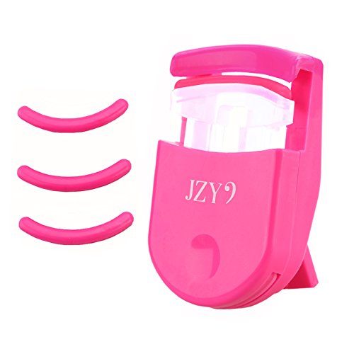 Eyelash Curler with 3Pcs Additional Refill Pads - No Pinching or Pulling, Curled Cosmetic Makeup Accessory for All Eye Shapes (Pink) - Thumbnail 6
