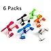 ZYJ-AWASA 6 Packs 3 in 1 Portable Fan Handheld Fan Mobile Phone Fan Cell Phone Fan with Micro USB Lightning USB C for iPhone X iPhone 8 Plus Samsung Note 8 S9 S8 Colorfull Set of 6