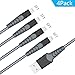 Aoshitai MFi Certified Lightning Cable 4 Pack [3/3/6/6FT] -Nylon Braided iPhone Charging Cable Cord Compatible iPhone Xs/Max/XR/X/8/8Plus/7/7Plus/6S/6S Plus/SE, iPad and iPod - Grey primary