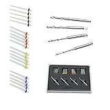 Fabura 20pcs Dental High-intensity Quartz Straight Pile Fiber Resin Post 4pcs Drills