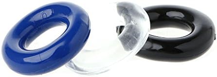 Pinkashop 3Pcs Silicone C-ock Ring - Male Stretchy P-enis Ring - Triple Lock Sperm Time For Male (3 Color)
