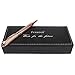 Penneed Ballpoint Pen with Gift Box, Retractable Pen for Men Women Executive Business Office School Supplies, Refillable 1.0mm Black Ink B5 (Rose Gold)