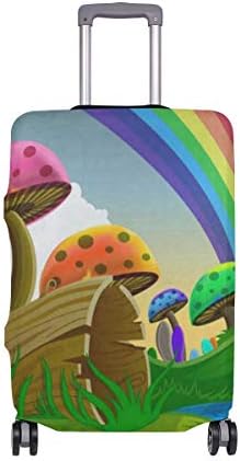 Luggage Cover Suitcase Rainbow Mushroom Luggage Cover Travel Case Bag Protector for Kid Girls Travel Case Suitcase Cover Bag Protector 3D Print Design 29"-32"