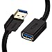 VCZHS Tech USB Extension Cable 1ft, USB 3.0 Extender for High-Speed Data Transfer & Fast Charging, Durable & Flexible for Mouse, Keyboard, Printer, Flash Drive, Webcam, and More
