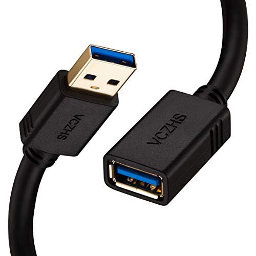USB Extension Cable 6ft, VCZHS USB 3.0 Extension Cable USB3.0 Cable A Male to A Female for USB Flash Drive, Card Reader, Hard Drive, Keyboard,Playstation, Xbox, Oculus VR, Printer, Camera