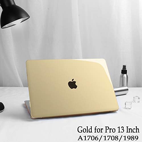 Millimeter MacBook Pro Case 13 Inch Gold with Touchbar,Transparent Clear See Through Super Thin Anti-Scratch Rubberized Feet Hard Protective Shell Case for 13 Inch MacBook Pro Case A1706/1989/1708