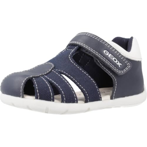 Geox Baby-Jungen B Elthan Boy C Erste Schritte, Azul Marino/Blanco (Navy White), 21 EU